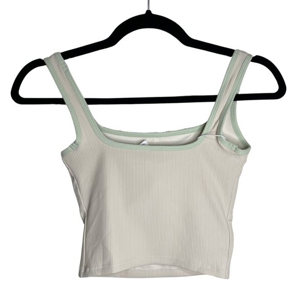 NWT HALARA Ribbed Knit Color Block Backless Cropped Yoga Tank Top - Picture 10 of 12